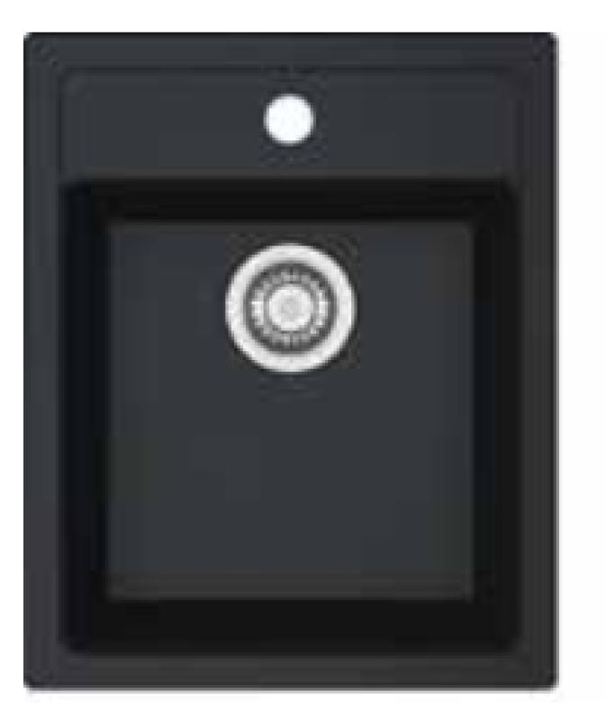Franke Sirius 2 S2D 610.40 muovinen musta pesuallas 43x53cm päälle asennettava hanareiällä 114.0568.053