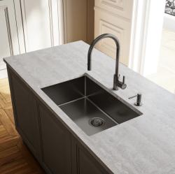 Franke Keukenkraan Eos Neo met uittrekbare sproeikop, PVD gun metal 115.0628.256
