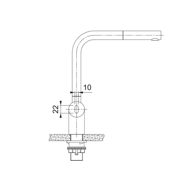 Franke harjattu musta sensorikeittiöhana Atlas Neo ulosvedettävällä juoksuputkella 115.0625.527
