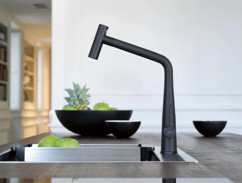 Franke Icon Keittiöhana mattamusta, ulosvedettävä juoksuputki 115.0625.190