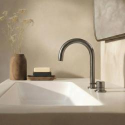 Waterevolution Flow 2-reikäinen pesuallashana PVD Gun Metal T1121UGME