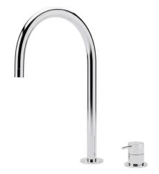 Waterevolution Flow 2-reikäinen pesuallashana kromi, matala U 200mm juoksuputki T1122U01