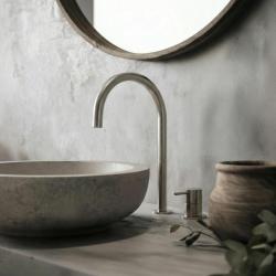 Waterevolution Flow 2-reikäinen pesuallashana, kokonaan ruostumatonta terästä, korkea U 200 mm:n ulostulo T1122UIE