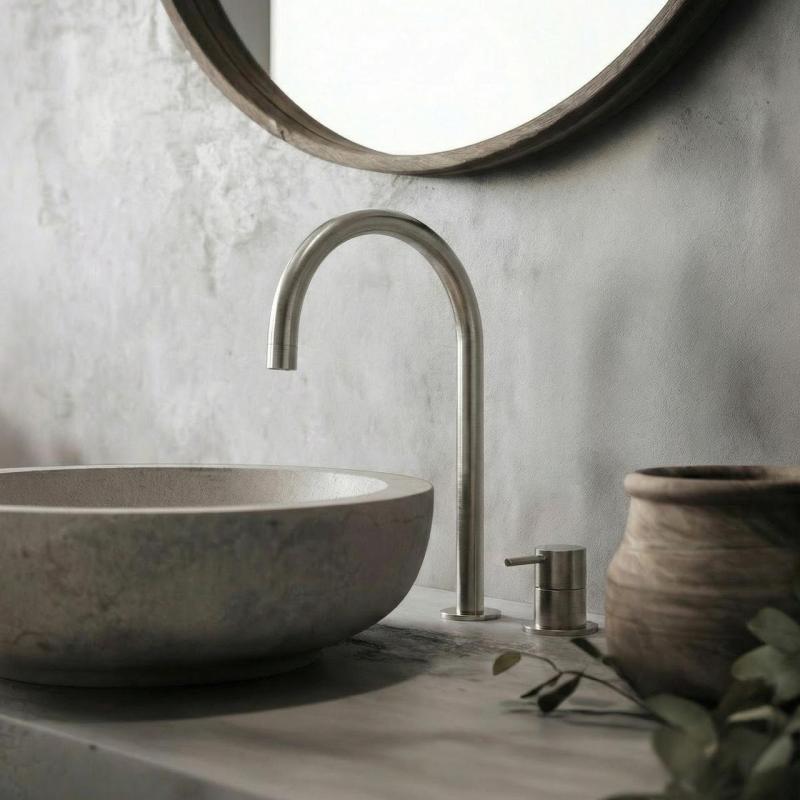 Waterevolution Flow 2-reikäinen pesuallashana, kokonaan ruostumatonta terästä, korkea U 200 mm:n ulostulo T1122UIE