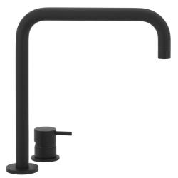 Waterevolution Flow 2-aukoinen pesuallashana korkea juoksuputki 222 matta musta T122HPR