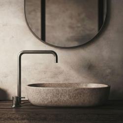 Waterevolution Flow 2-reikäinen pesuallashana korkea juoksuputki 222 PVD Gun Metal T122HGME