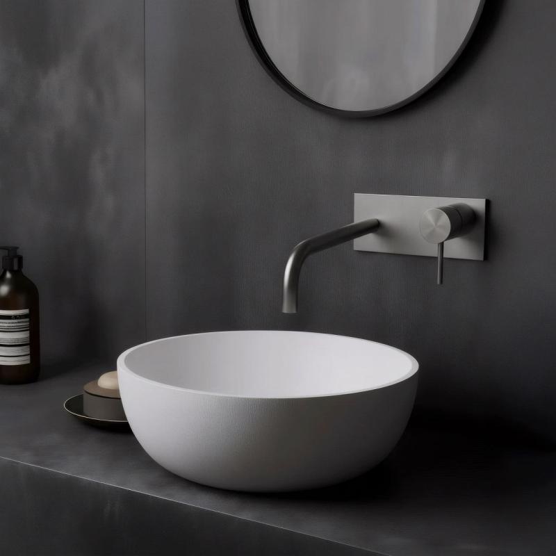 Waterevolution Flow upotettava pesuallashana peitelevyllä, kokonaan ruostumatonta terästä, ulostuloputki 21 cm T1161BIE-21