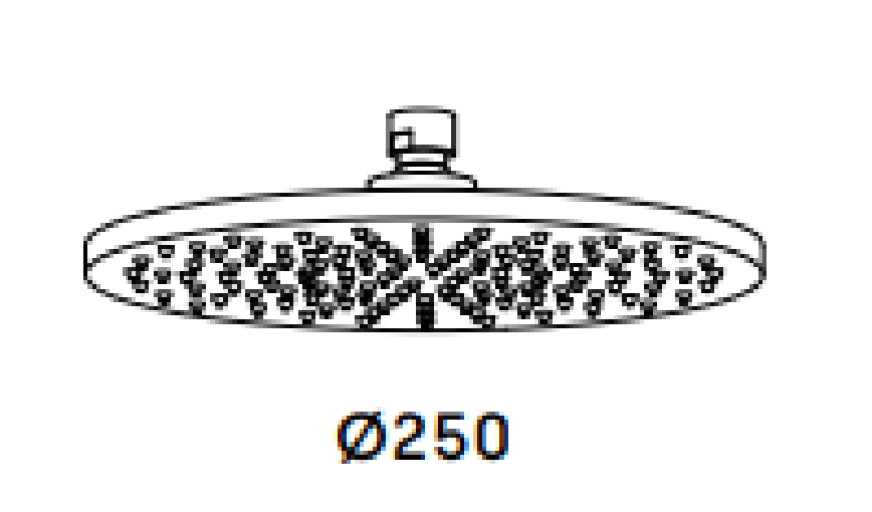 Waterevolution Flow suihkupää 250 mm mattavalkoinen T164325BR
