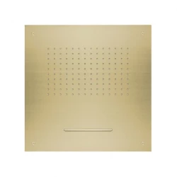 SB Square 316 Sadesuihku upotettu vesiputouksella 50x50cm kattosuihkupää PVD kulta 1208955319