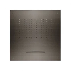 SB Square 316 Sadesuihku upotettu vesiputouksella 50x50cm kattosuihku PVD gun metal 1208955320