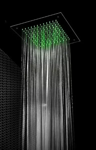 SB Square Chromotherapy Sadesuihku sisäänrakennettu kokonaan ruostumatonta terästä 1208955462