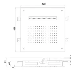 SB Wire Temptation XL sadesuihku sisäänrakennettu 2-suihkuinen täysin RST 1208955667