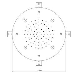 SB Round Mist Sadesuihku sisäänrakennettu PVD Kupari 1208955795