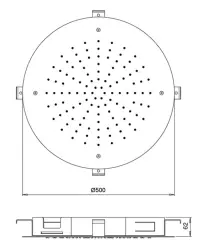 SB Round Temptation Sadesuihku upotettava 50 cm Mattamusta 1208955806