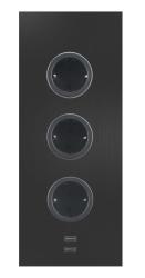 Indux Energiasäiliö, 3 pistorasiaa, maadoitettu ja kaksois-USB-A&C-laturi, musta 1208955899