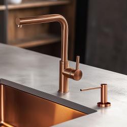 Quadri Swindon Luxe Inbouw Zeepdispenser PVD-koper van boven navulbaar 1208956047