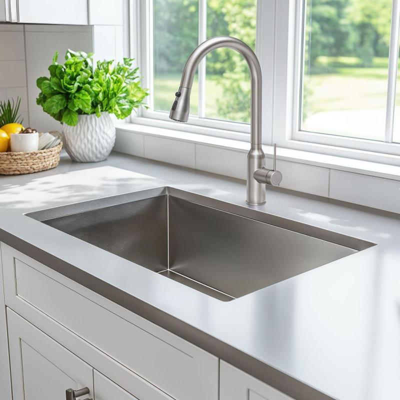 Quadri Stamford keittiöhana ruostumaton teräs irrotettavalla juoksuputkella ja suihkutoiminnolla 1208956096