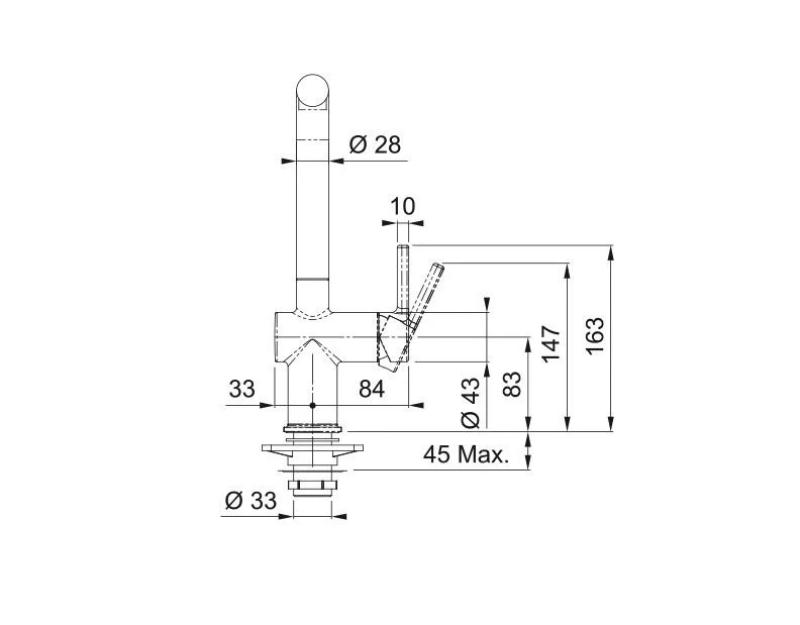 Franke Active L Kitchen faucet chrome with swivel spout 115.0653.298