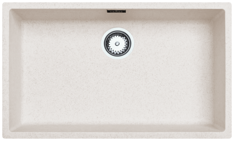 Sand white large sink 70x40cm undermount, surface mount, and flush mount with stainless steel plug 1208956404