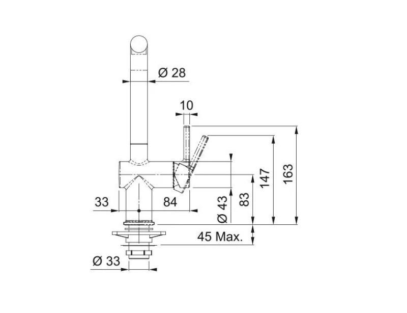Franke Active L Keittiöhana mattamusta kääntyvällä juoksuputkella 115.0653.371