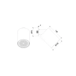 SB Round Beam suihkupää 10 cm kromi 1208956696