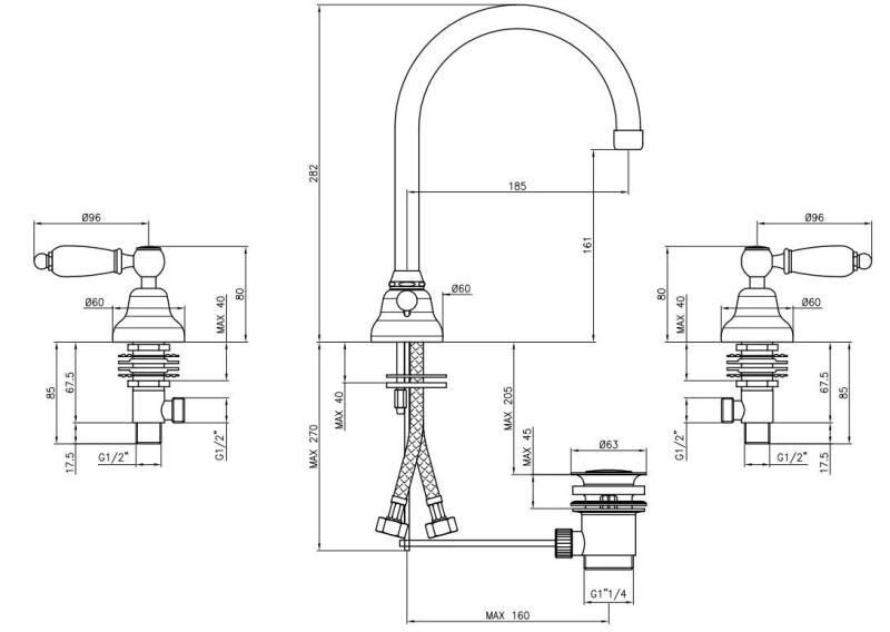 PB klassieke kraan 3-gats wastafelkraan Witte hendels met ronde uitloop rvs 1208956914

Fins:
PB klassinen hana 3-reikäinen pesuallashana Valkoiset kahvat pyöreällä ulostulolla ruostumaton te