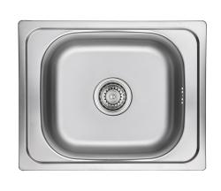 Ausmann Basic ruostumattomasta teräksestä valmistettu pinta-asennettava pesuallas 50x40 cm, sisältää hajulukon 1208956975