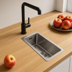 Ausmann Oder kleine RVS wasbak 16x30cm vlakbouw, onderbouw en opbouw 1208957115