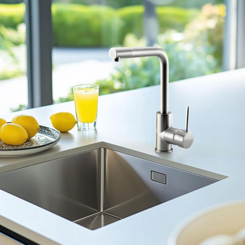 Ausmann Lavea keittiöhana ruostumatonta terästä, kääntyvällä juoksuputkella ja kääntyvällä perlatorilla 1208957160