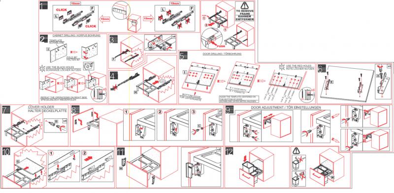 Franke Sorter Garbo 60-2 sisäänrakennettu jätejärjestelmä 2 x 18 litran jäteastia 1210284027