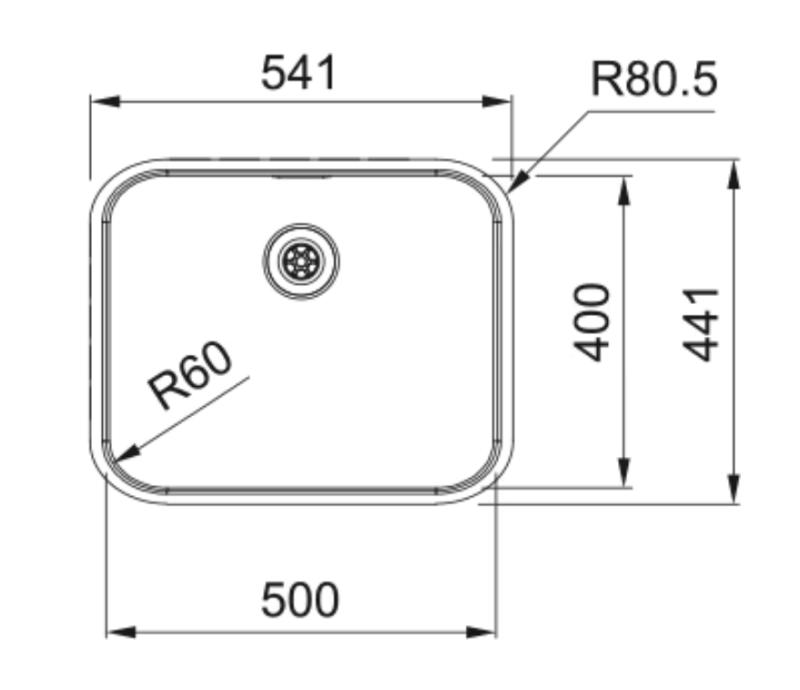 Franke Smart SRX 210.50 T RST pesuallas 50x40 tasoalta-asennus 127.0688.777