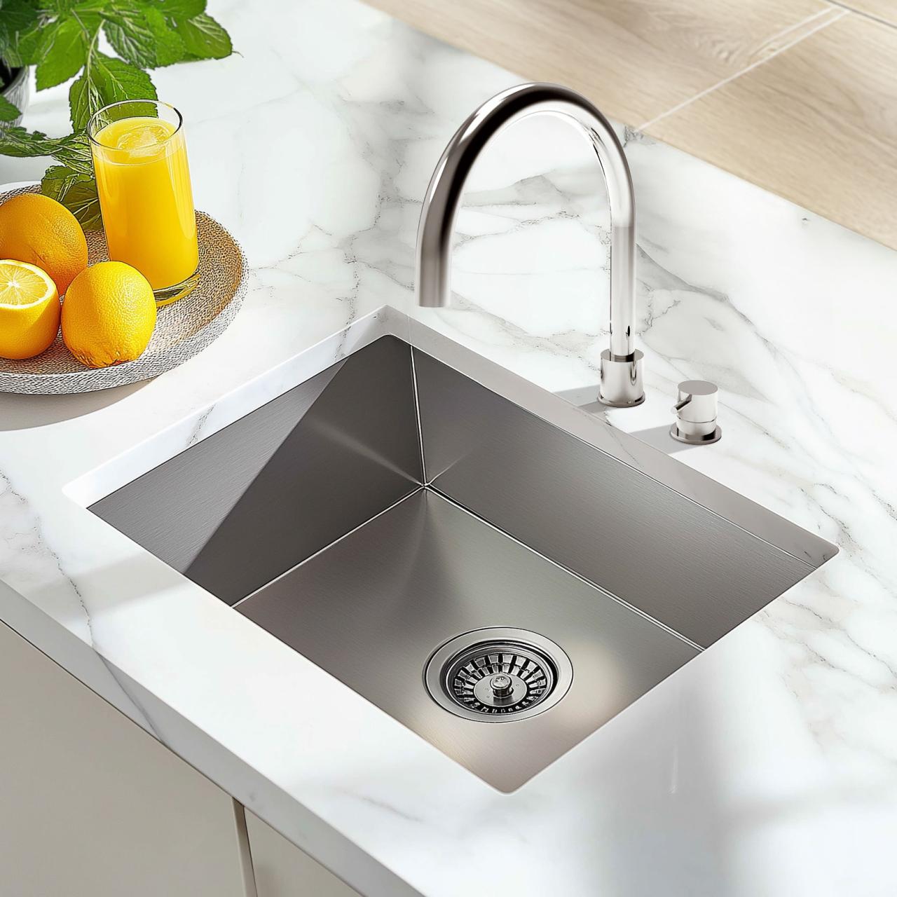 Waterevolution Flow 2-reikäinen keittiöhana ruostumaton teräs T151IE - Productafbeelding 2
