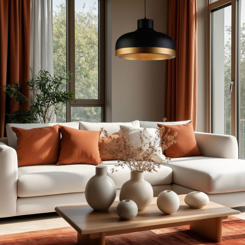 Decor Goldi black gold modern pendant lamp diameter 42 cm 4113