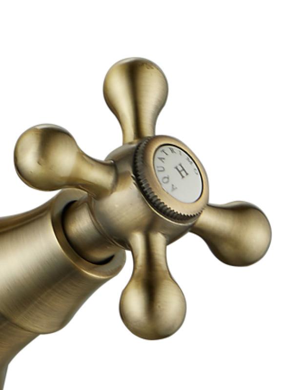 AquaTrimo Windsor klassinen keittiö nostalginen keittiöhana kulmasuuttimella pronssi 21WS7531BN