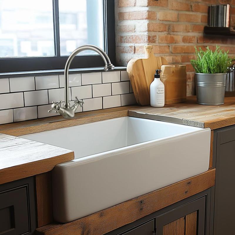 AquaTrimo Windsor klassinen keittiö nostalginen keittiöhana pyöreällä juoksuputkella kromi 21WS7652CM