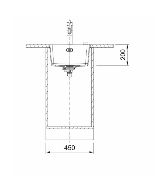 Franke Maris MRG 110-37 Fragranite musta versio mattamusta alaosa
