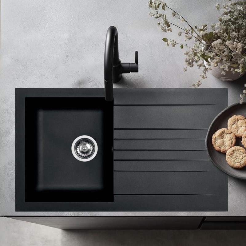 Ausmann Fibre tiskiallas musta käännettävä valutusalueella päälleasennettava 86x50 cm 1208957665