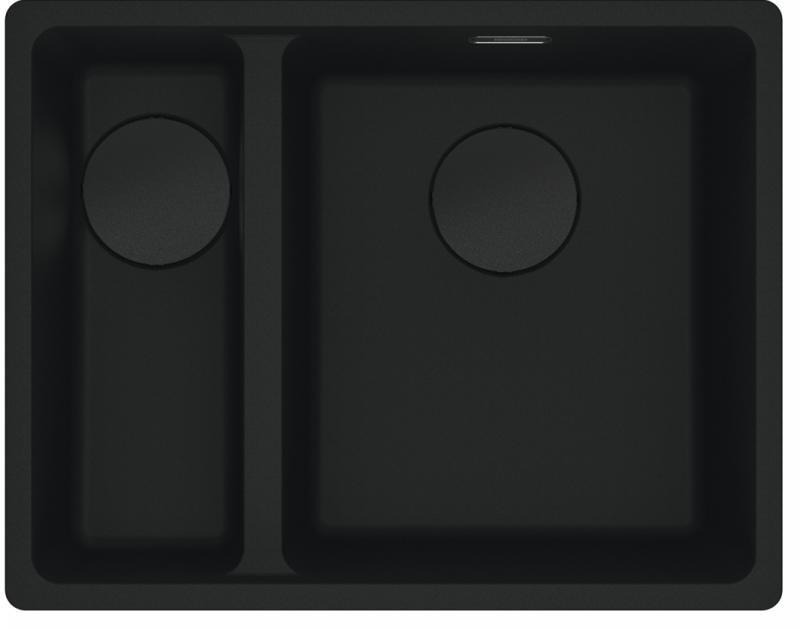 Franke Maris MRG 160-34-15 Fragranite musta versio mattamusta tiskiallas alapohja suuri allas oikealla
