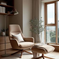 Decor Artemia harmaa lattiavalaisin, pitkä metallivarsi, halkaisija 16,5 cm, 2300