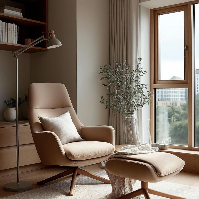 Decor Artemia harmaa lattiavalaisin, pitkä metallivarsi, halkaisija 16,5 cm, 2300