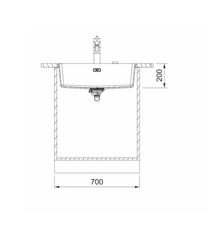 Franke Maris MRG 210-62 Fragranite polar white -allas, tasoon upotettava