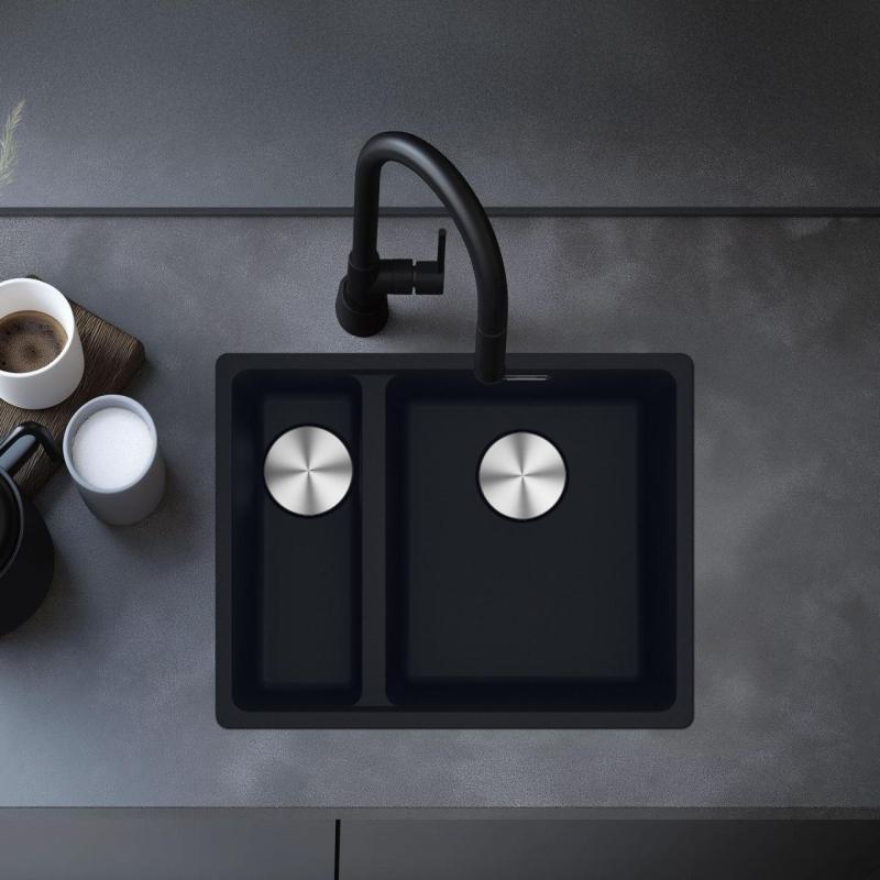 Franke Maris MRG 260-34-15 Fragranite Matt black tiskiallas Vasen upotusasennus