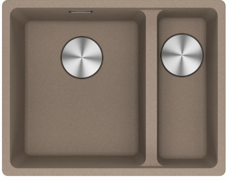 Franke Maris MRG 160-34-15 Fragranite Oyster -pesuallas, vasen allas alapuolella