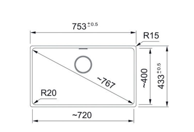 Franke Maris MRG 110-72 Fragranite Onyx -allas alapuolella