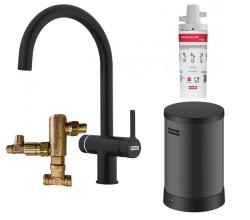 Franke Maris waterhub 4L boiler 3-1 kosketuselektroninen kiehuvan veden hana mattamusta vesihubin sekoitussarjalla 1208957949