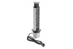 Pöytätyökalun jatkojohto 60 mm, 3 x UK-pistoke (hopea) ENGLISH VERSION 1208958627