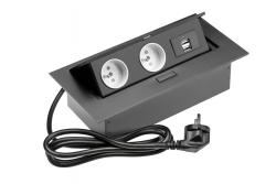 Suorakaiteen muotoinen upotettu pistorasia 1208958688