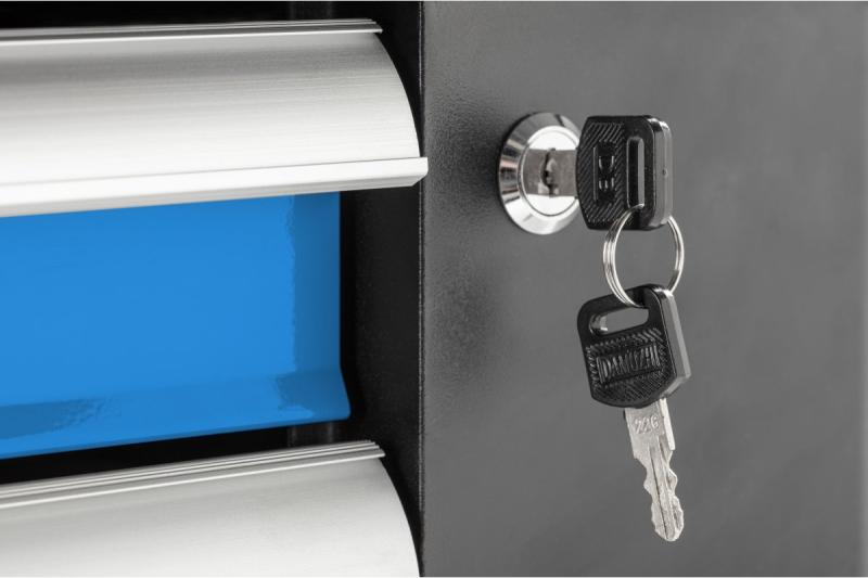 Hoegert-työkalukaappi, jossa on 7 laatikkoa ja sivuovi. 1208962009