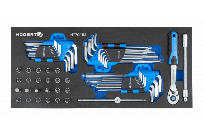 Hoegert 7-laatikkoisen työkalukaappi sivuovella ja 544 lisävarusteella. 1208962010