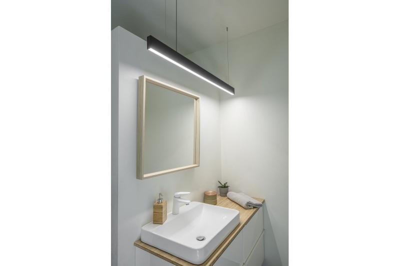 Decor LED suspended luminaire LIVIA 40W 3600lm AC220-240V 50-60Hz 100° RA>80 IP20 AL/PC 4000K 120cm black 1208962913